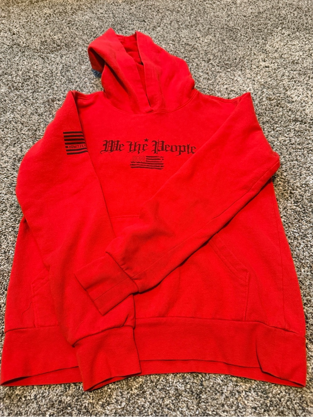 Kids Red 'We the People' Hooded Pullover Sweatshirt